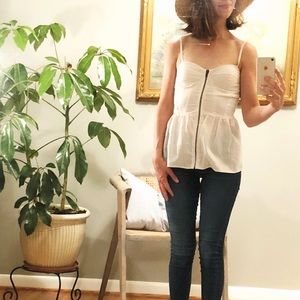 White corset style summer top